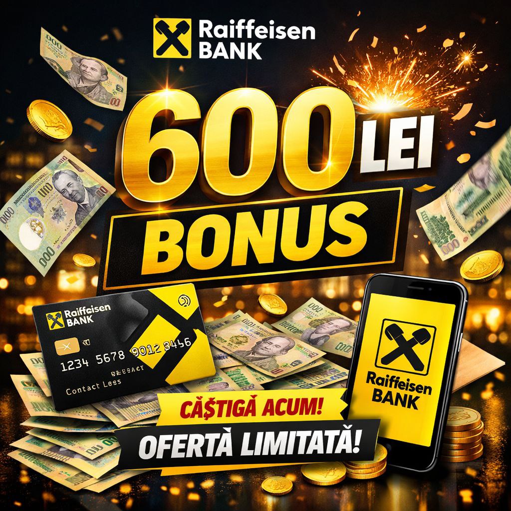 Raiffeisen Bank 600 LEI Bonus - Castiga Acum